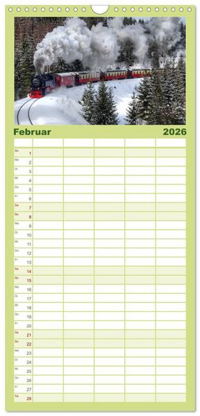 Produktbild: Familienplaner 2026 - Harz Landschaften mit 5 Spalten (Wandkalender, 21 x 45 cm) CALVENDO
