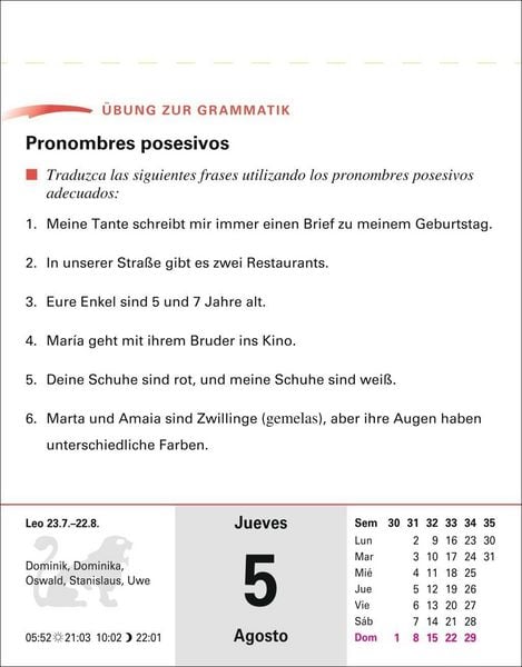 Produktbild: Spanisch Sprachkalender 2027 - Spanisch lernen leicht gemacht - Tagesabrei&szlig;kalender