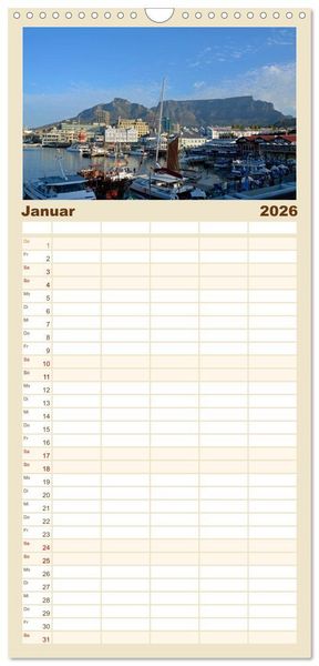 Produktbild: Familienplaner 2026 - Natur und Landschaft. S&uuml;dliches Afrika 2026 mit 5 Spalten (Wandkalender, 21 x 45 cm) CALVENDO