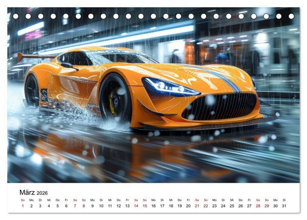 Produktbild: Schnelle Sportwagen (Tischkalender 2026 DIN A5 quer), CALVENDO Monatskalender