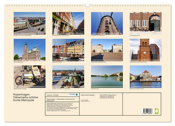 Produktbild: Kopenhagen. D&auml;nemarks sch&ouml;ne bunte Metropole (Wandkalender 2026 DIN A2 quer), CALVENDO Monatskalender