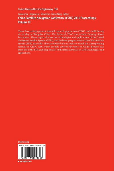 Produktbild: China Satellite Navigation Conference (CSNC) 2016 Proceedings: Volume III