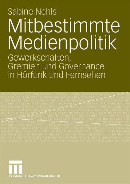 Produktbild: Mitbestimmte Medienpolitik
