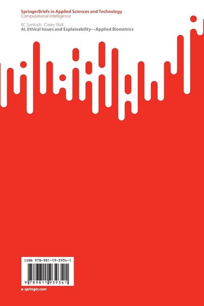 Produktbild: AI, Ethical Issues and Explainability&mdash;Applied Biometrics