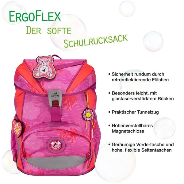 Produktbild: DerDieDas Schulranzen Set ErgoFlex Light, Schulranzen Set, 5tlg, Roses