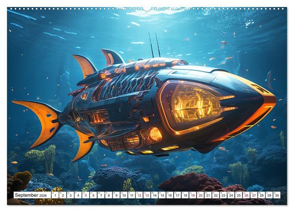 Produktbild: Futuristische U-Boote (Wandkalender 2026 DIN A2 quer), CALVENDO Monatskalender