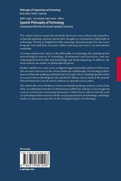 Produktbild: Spanish Philosophy of Technology