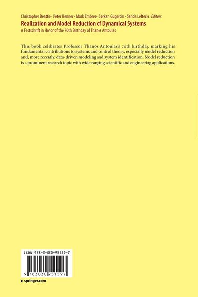 Produktbild: Realization and Model Reduction of Dynamical Systems