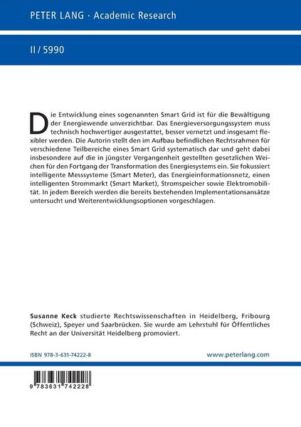 Produktbild: Smart Grid &ndash; Rechtsfragen eines intelligenten Energieversorgungssystems
