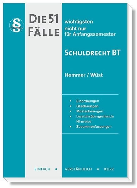 Produktbild: Die 51 wichtigsten F&auml;lle Schuldrecht BT