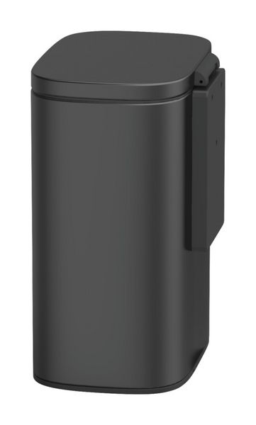 Produktbild: Wand-Kosmetikeimer Mod. Sare Schwarz 5 L, Easy Close Absenkautomatik