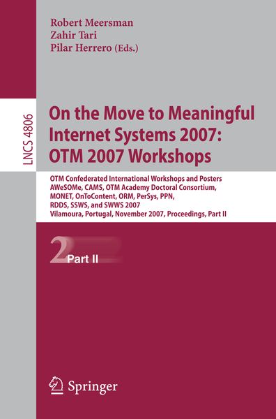 Produktbild: On the Move to Meaningful Internet Systems 2007: OTM 2007 Workshops