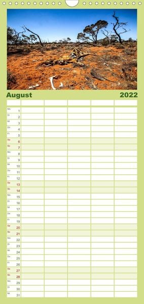 Produktbild: Outback Life - Australien - Familienplaner hoch (Wandkalender 2022 , 21 cm x 45 cm, hoch)