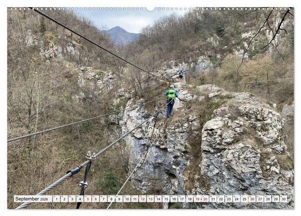 Produktbild: Klettersteige in Norditalien (hochwertiger Premium Wandkalender 2026 DIN A2 quer), Kunstdruck in Hochglanz