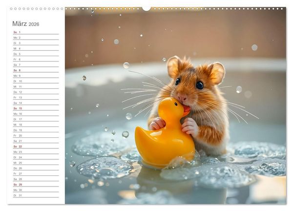 Produktbild: Spielzeit mit Schnuffel - Ein Hamster im Spielzeugparadies (Wandkalender 2026 DIN A2 quer), CALVENDO Monatskalender