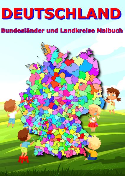 Deutschland Bundesländer und Landkreise Malbuch, Taschenbuch von M&M Baciu, Tredition, 9783347795532