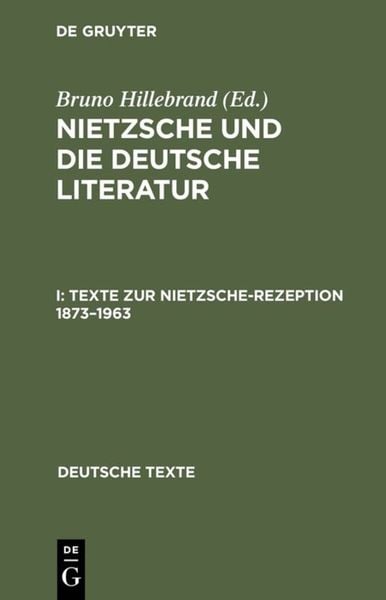 Produktbild: Texte zur Nietzsche-Rezeption 1873&ndash;1963