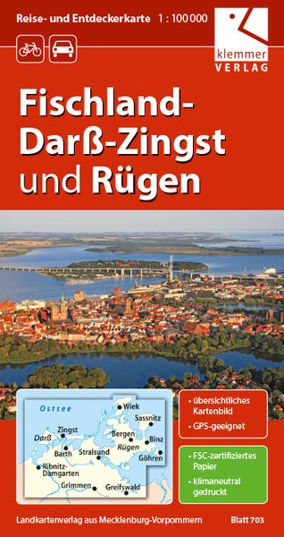 Produktbild: Reise- und Entdeckerkarte Fischland-Dar&szlig;-Zingst und R&uuml;gen