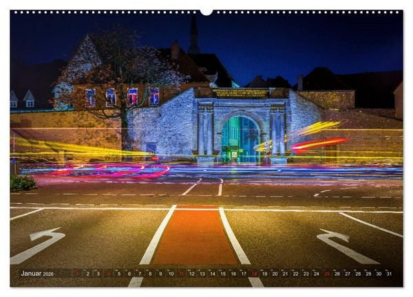 Produktbild: Osnabr&uuml;ck f&uuml;r Nachtschw&auml;rmer (hochwertiger Premium Wandkalender 2026 DIN A2 quer), Kunstdruck in Hochglanz