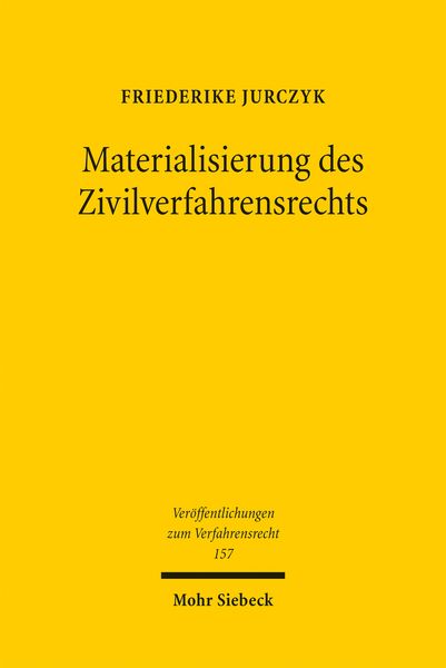 Produktbild: Materialisierung des Zivilverfahrensrechts