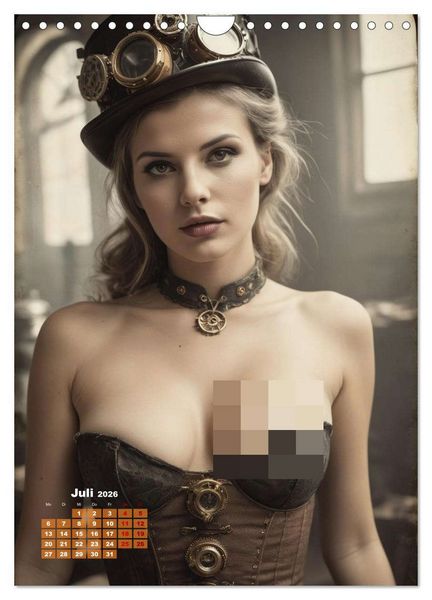Produktbild: Steampunk erotisch (Wandkalender 2026 DIN A4 hoch), CALVENDO Monatskalender