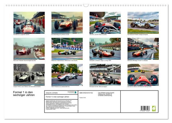 Produktbild: Formel 1 in den sechziger Jahren (Wandkalender 2026 DIN A2 quer), CALVENDO Monatskalender