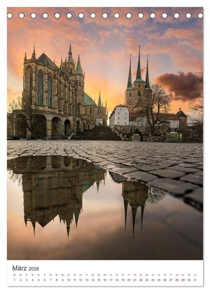 Produktbild: Erfurt - Die romantische Altstadt (Tischkalender 2026 DIN A5 hoch), CALVENDO Monatskalender