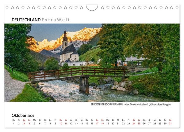 Produktbild: Bergsteigerdorf RAMSAU - Juwel im Berchtesgadener Land (Wandkalender 2026 DIN A4 quer), CALVENDO Monatskalender