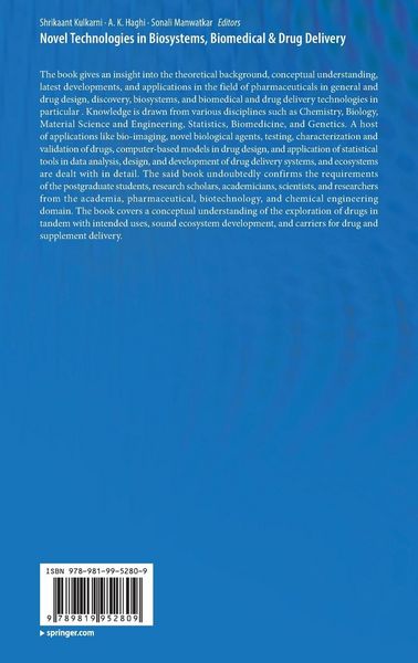 Produktbild: Novel Technologies in Biosystems, Biomedical & Drug Delivery