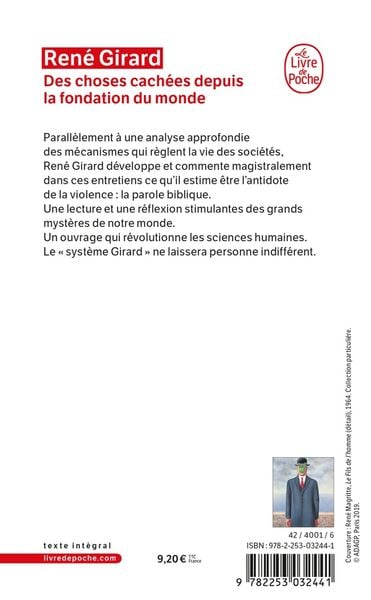 Produktbild: Des choses cachees depuis la fondation du monde