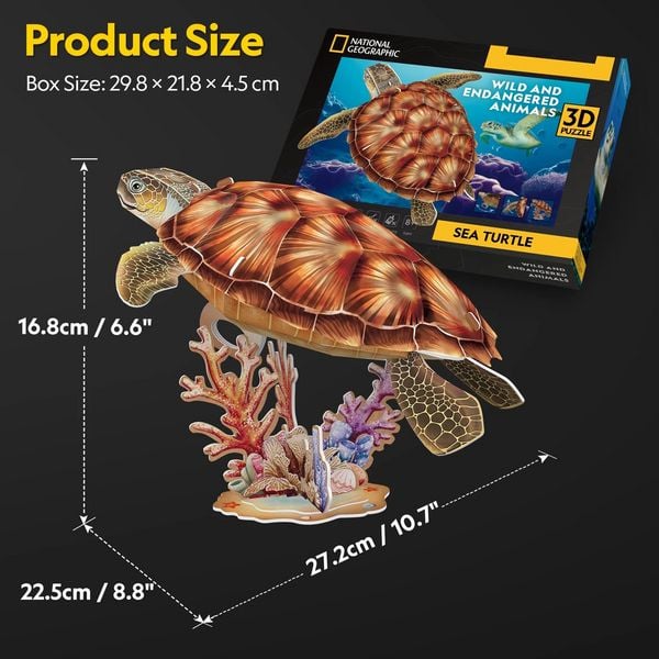 Produktbild: CUBICFUN - 3D Puzzle Meeresschildkr&ouml;te 31 Teile