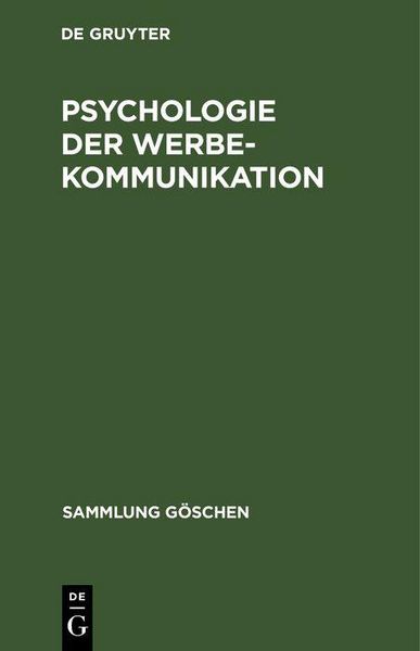 Produktbild: Psychologie der Werbekommunikation