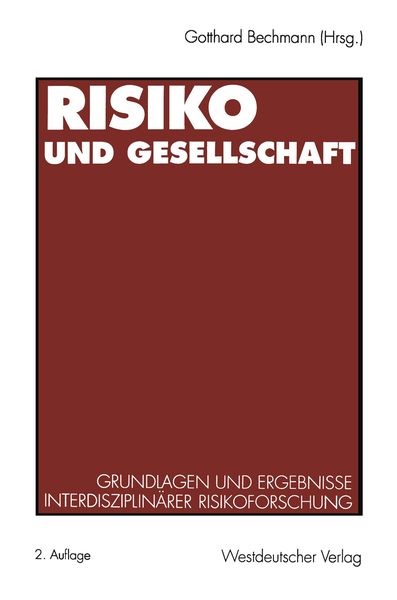 Produktbild: Risiko und Gesellschaft