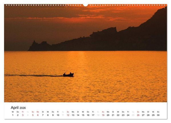 Produktbild: Blick auf die Ligurische K&uuml;ste (hochwertiger Premium Wandkalender 2026 DIN A2 quer), Kunstdruck in Hochglanz