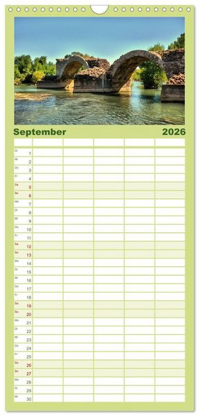 Produktbild: Familienplaner 2026 - Languedoc-Roussillon - unter der Sonne des Midi mit 5 Spalten (Wandkalender, 21 x 45 cm) CALVENDO