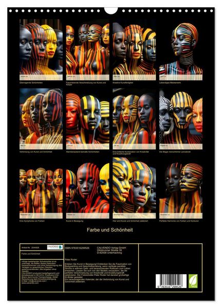 Produktbild: Farbe und Sch&ouml;nheit (Wandkalender 2026 DIN A3 hoch), CALVENDO Monatskalender