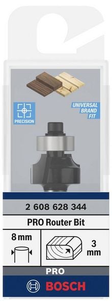 Produktbild: Bosch Accessories 2608628344 Abrundfr&auml;ser Hartmetall L&auml;nge 53 mm Schaftdurchmesser 8 mm