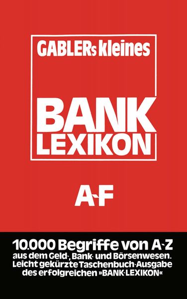 Produktbild: Gablers Kleines Bank Lexikon