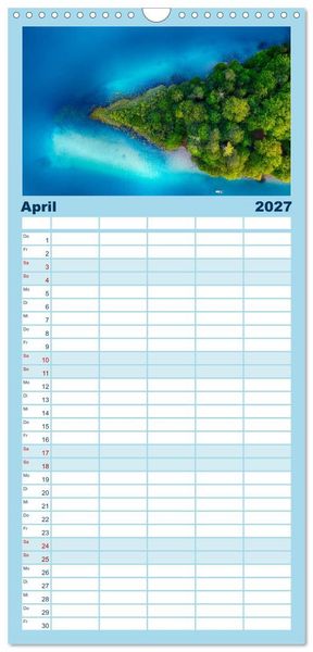 Produktbild: Familienplaner 2027 - Der wundersch&ouml;ne Faaker See in K&auml;rnten mit 5 Spalten (Wandkalender, 21 x 45 cm) CALVENDO