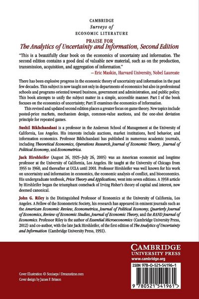 Produktbild: The Analytics of Uncertainty and Information, Second Edition