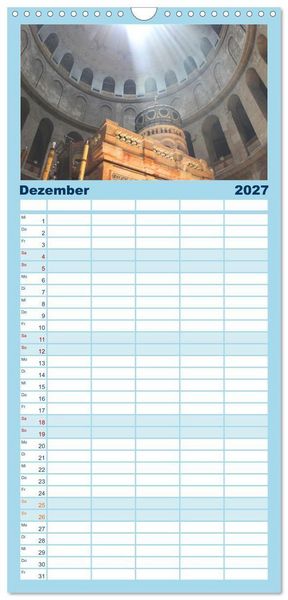 Produktbild: Familienplaner 2027 - 7 Kontinente - Weltweit durch das Jahr mit 5 Spalten (Wandkalender, 21 x 45 cm) CALVENDO