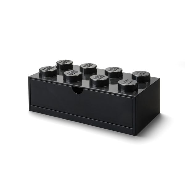 Produktbild: LEGO&reg; Schubladenelement 8 Noppen Schwarz