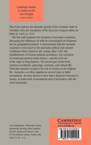 Produktbild: The Monastic Order in Yorkshire, 1069 1215