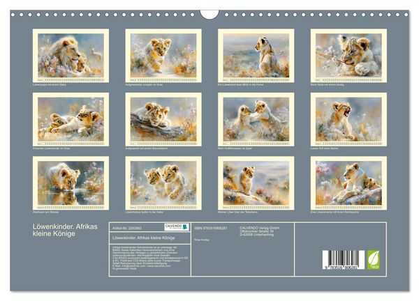 Produktbild: L&ouml;wenkinder. Afrikas kleine K&ouml;nige (Wandkalender 2027 DIN A3 quer), CALVENDO Monatskalender