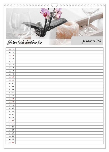 Produktbild: Ich bin dankbar - ein Jahr voller Achtsamkeit (Wandkalender 2026 DIN A3 hoch), CALVENDO Monatskalender