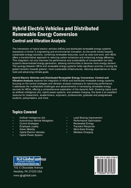 Produktbild: Hybrid Electric Vehicles and Distributed Renewable Energy Conversion