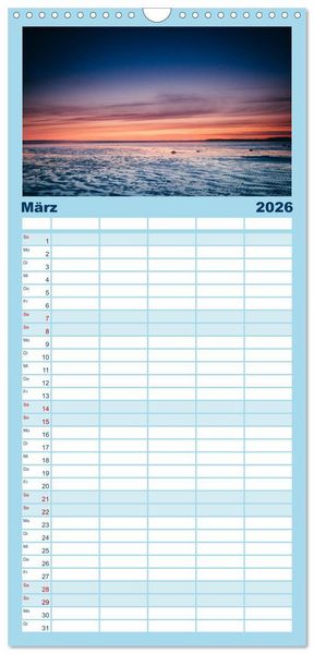Produktbild: Familienplaner 2026 - Noch mehr F&ouml;hrweh - Insel F&ouml;hr mit 5 Spalten (Wandkalender, 21 x 45 cm) CALVENDO