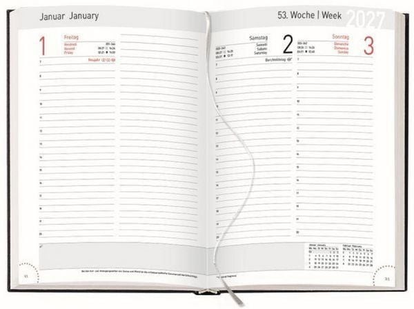 Produktbild: Buchkalender Chef-Timer Balaton burgund 2027