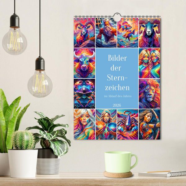 Produktbild: Bilder der Sternzeichen im Ablauf des Jahres (Wandkalender 2026 DIN A4 hoch), CALVENDO Monatskalender
