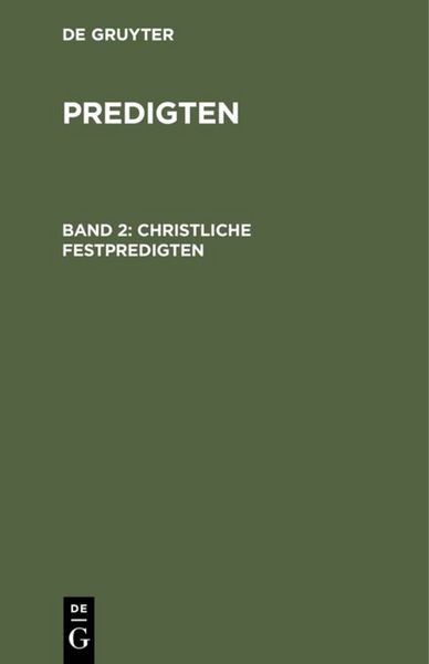 Produktbild: Christliche Festpredigten